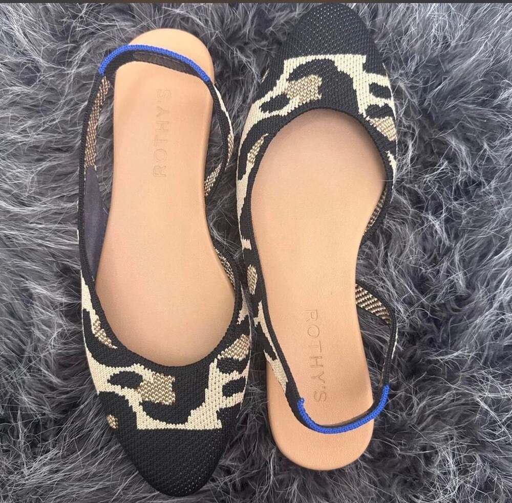 Rothy's Size 6 Animal Print Slingback